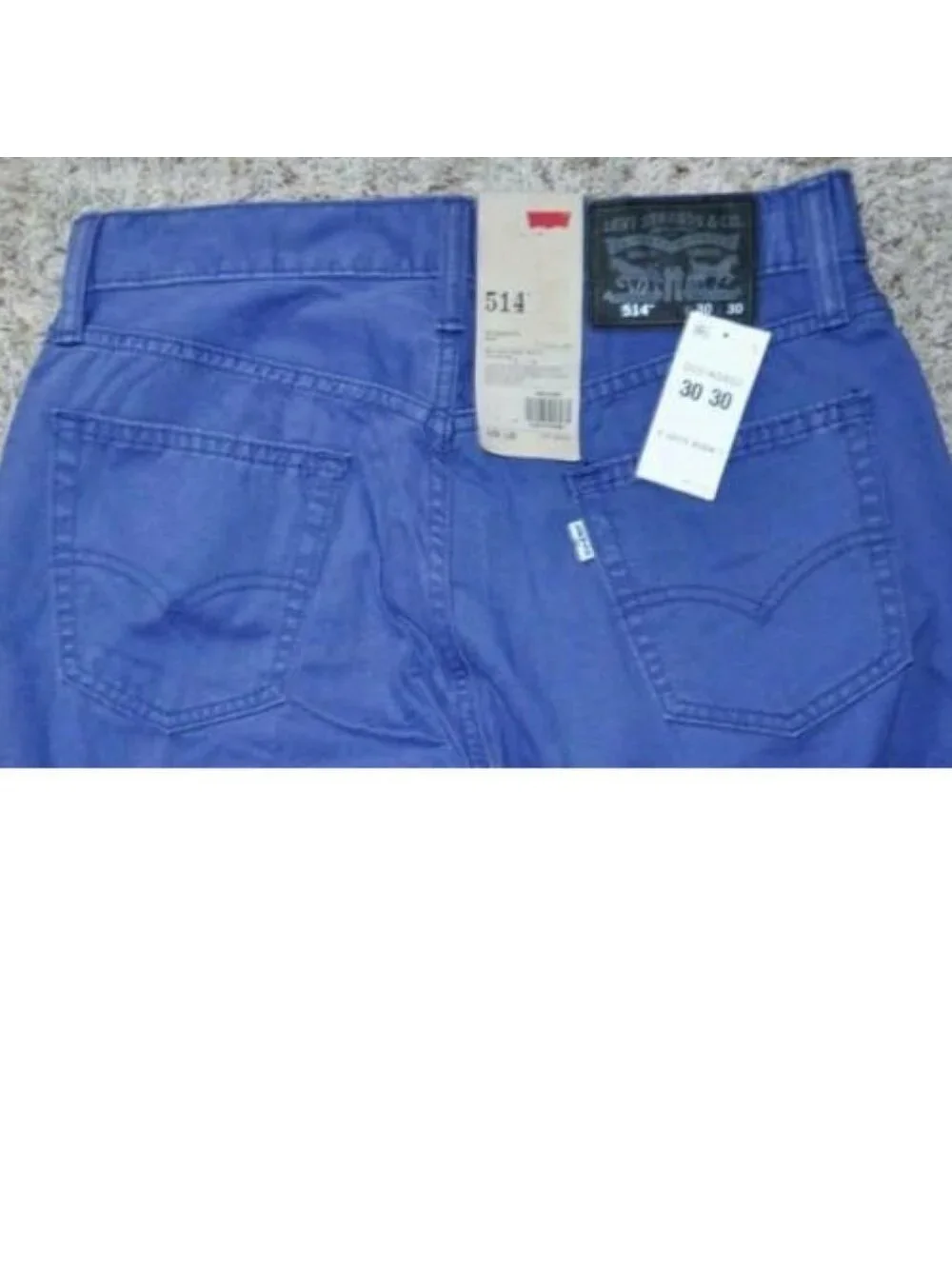Mens Levis Jeans 514 Blue 29x30 Slim Straight Fit Twill Denim Pants 5 Pocket